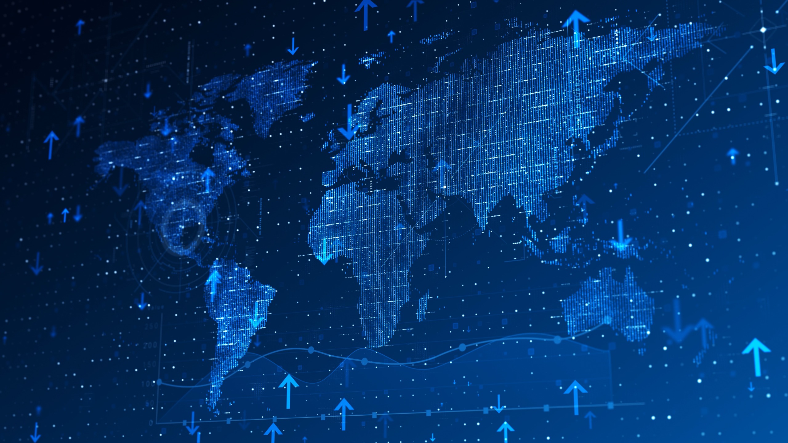 World map overlaid with financial data signifying bond markets