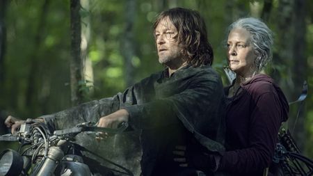 Norman Reedus and Melissa McBride in The Walking Dead