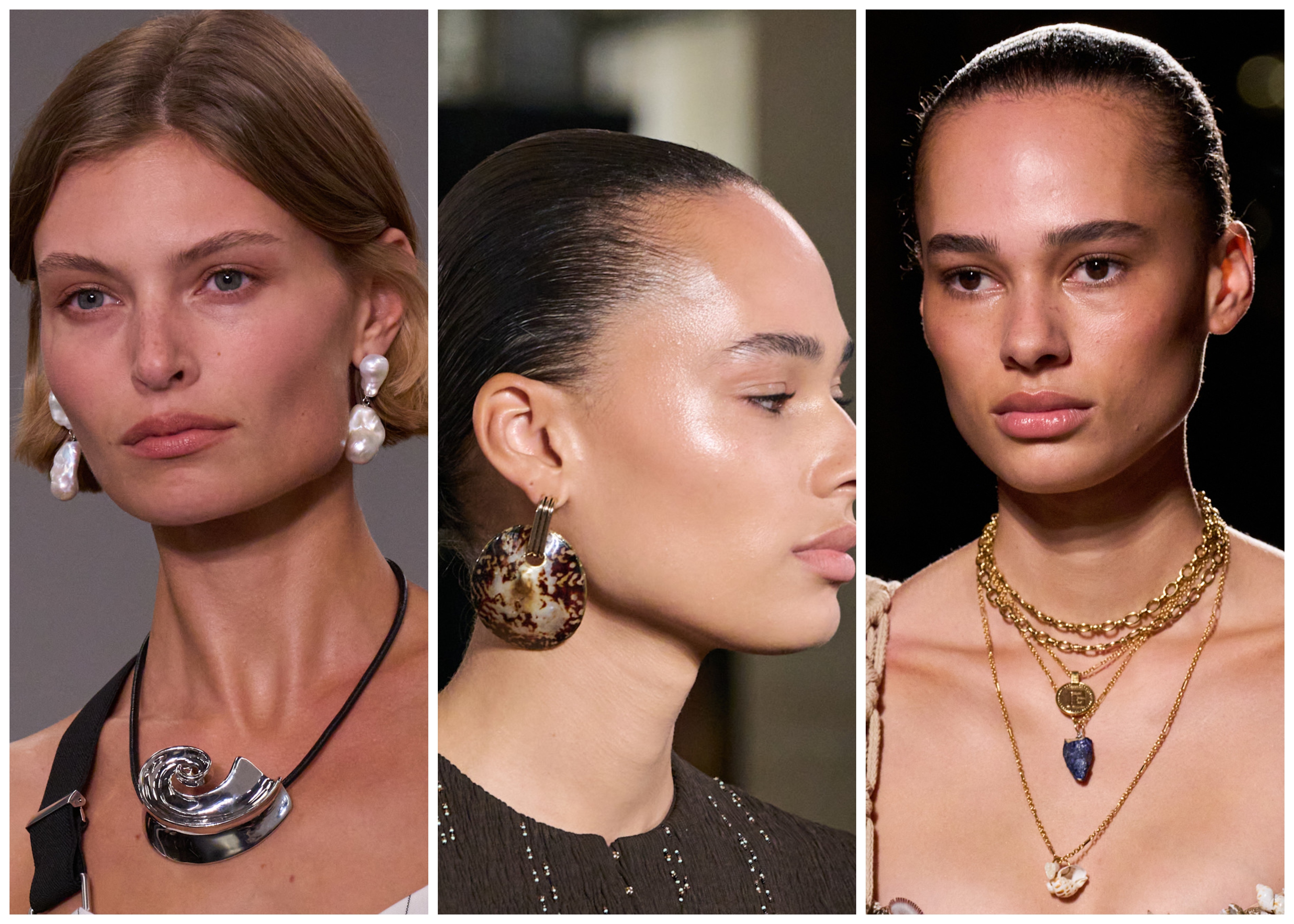 seashell jewelry on the spring 2026 runways of Ralph Lauren, Tory Burch, and Balmain.