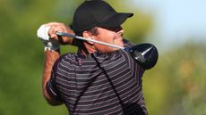 Patrick Reed tees off at the Investec South African Open Championship 2026.