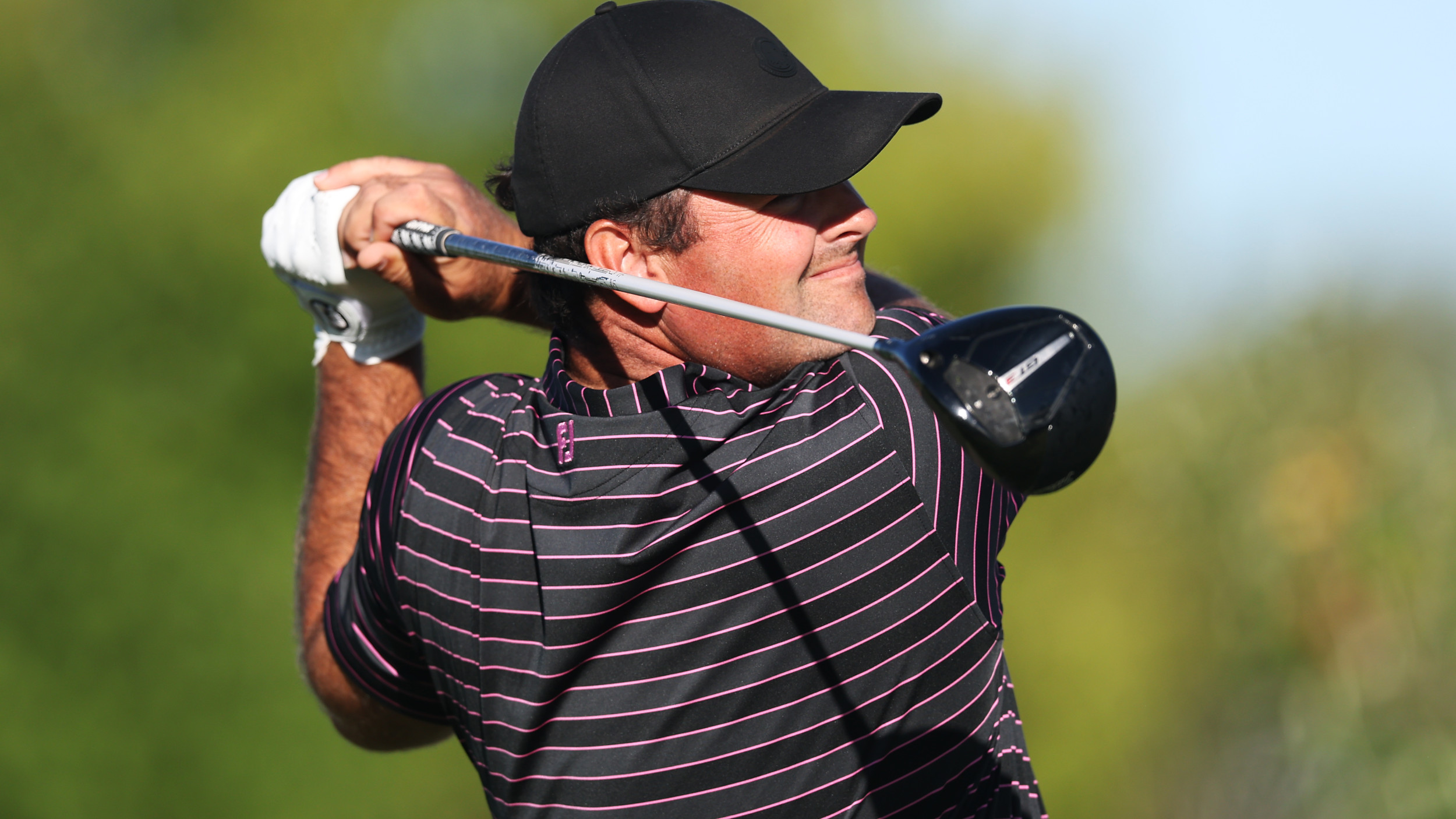 Patrick Reed tees off at the Investec South African Open Championship 2026.
