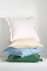 Anthropologie Myla Cotton Duck-Pocket Pillow