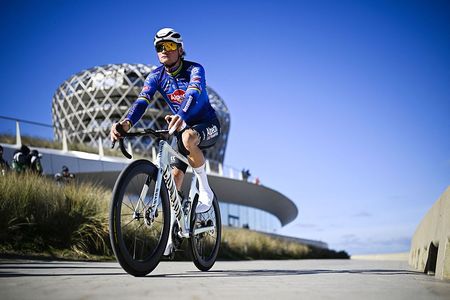 Dutch Mathieu van der Poel of Alpecin-Premier Tech pictured at the start of the men elite 'Middelkerke-Wevelgem - In Flanders Fields' one day cycling race, 240.8 km from Middelkerke to Wevelgem, on Sunday 29 March 2026. BELGA PHOTO JASPER JACOBS (Photo by JASPER JACOBS / BELGA MAG / Belga via AFP)
