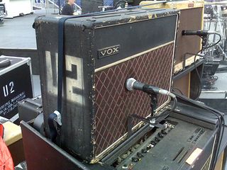 The heartbeat of Edge's sound, his 1964 Vox AC30TB