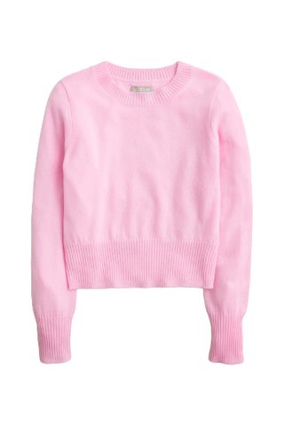 Cashmere Shrunken Crewneck Sweater