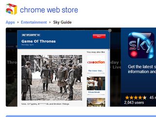 Chrome web store in action