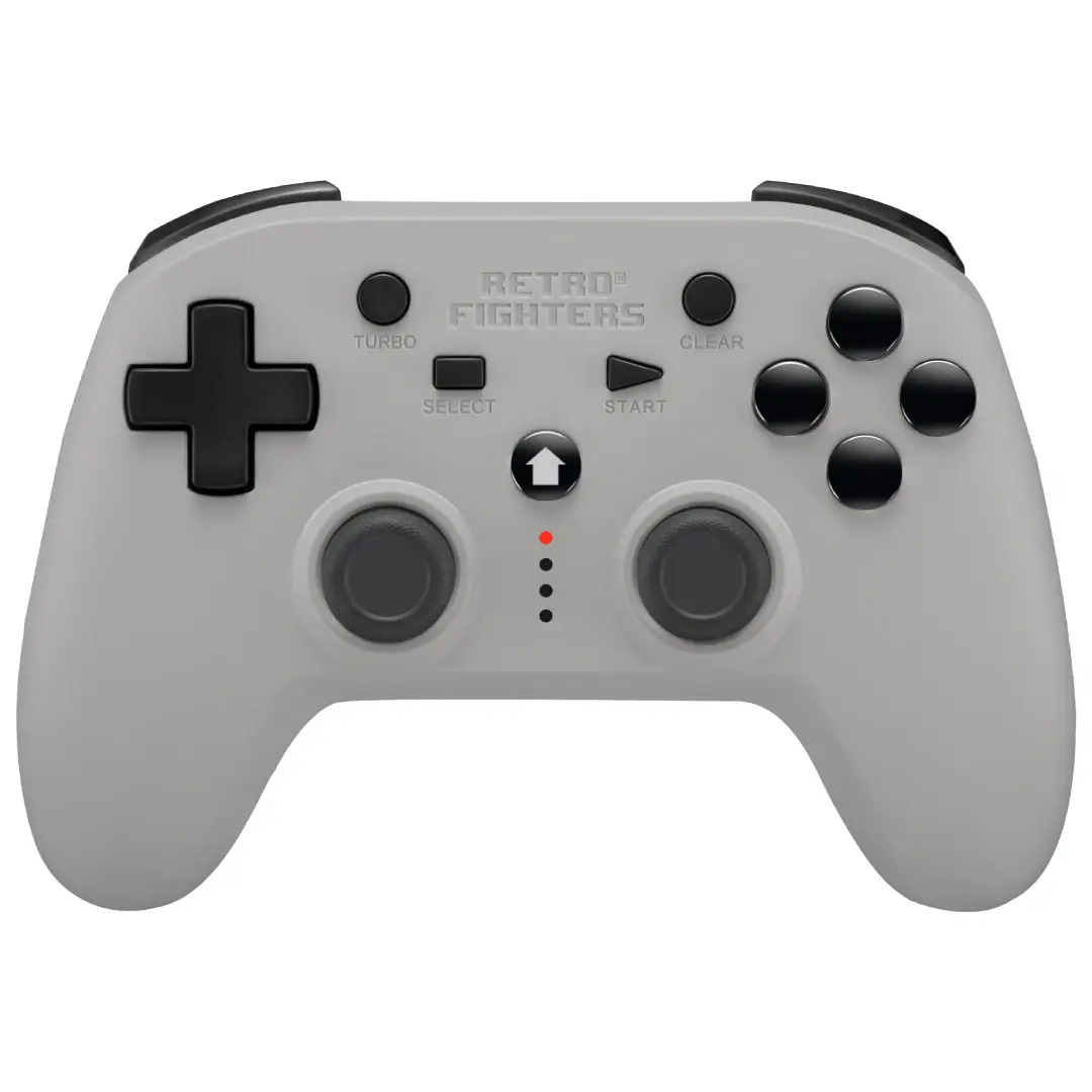 Retro Fighters Defender in gray with white backdrop.