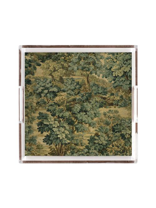 Tapestry Lucite Tray