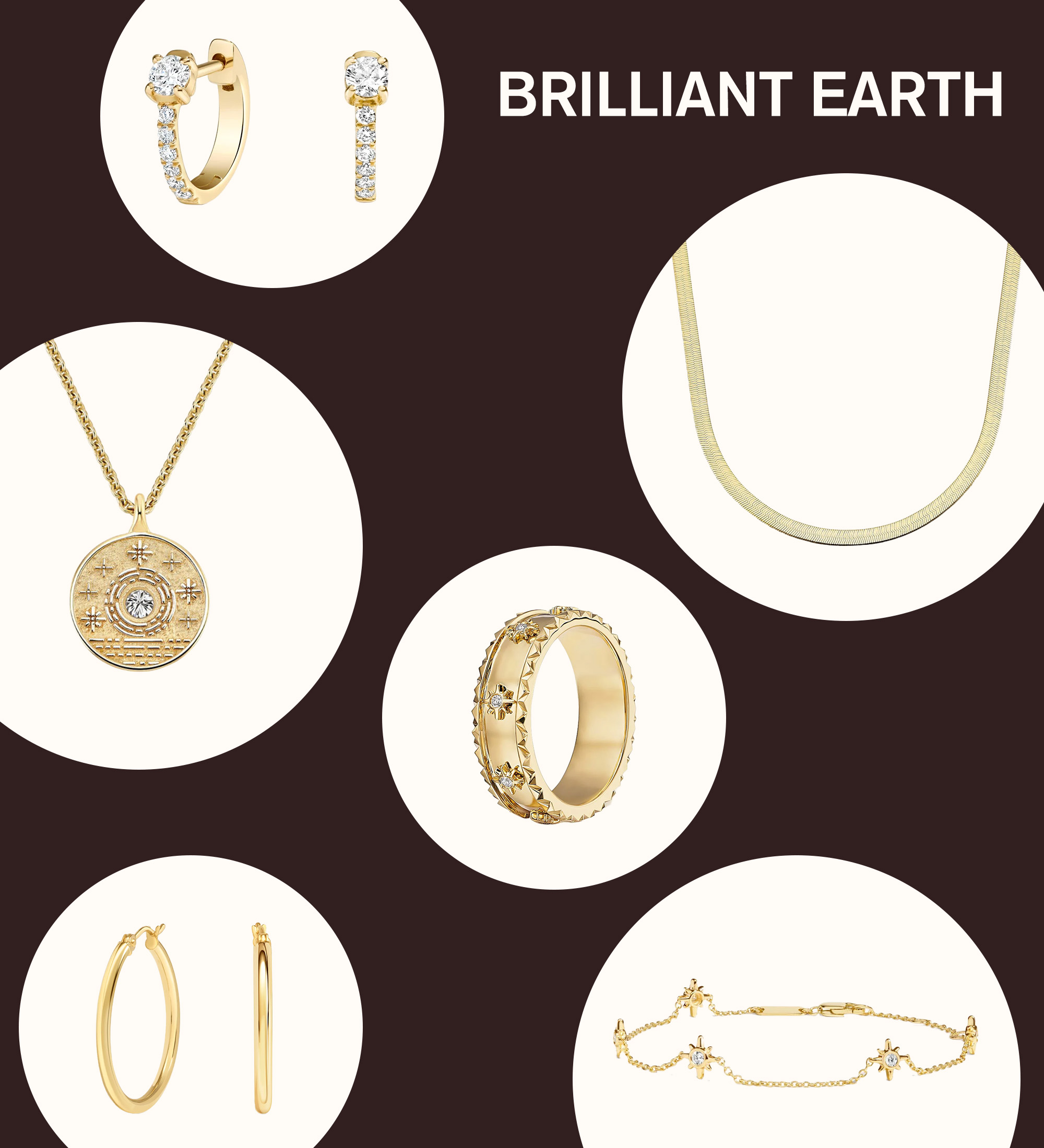 Collage of Brilliant Earth products