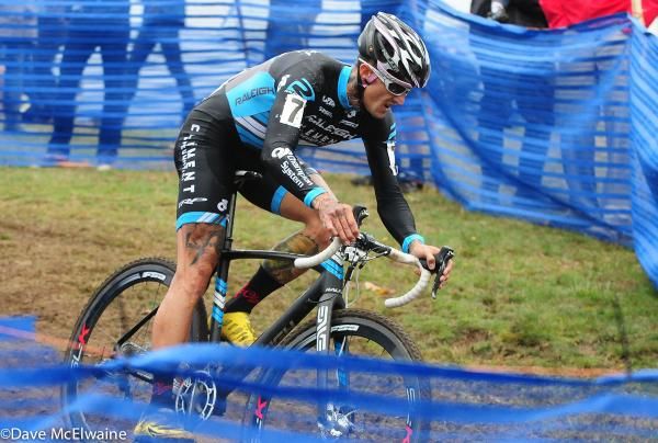Ben Berden (Raleigh Clement) riding some off-camber grass