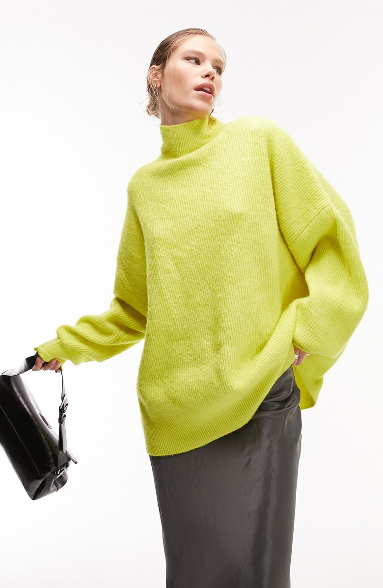 Funnel Neck Rib Sweater