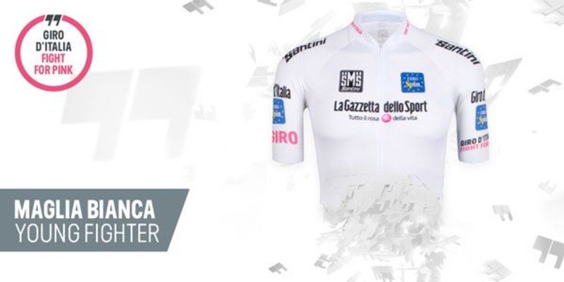 The best young rider white jersey at the Giro d'Italia