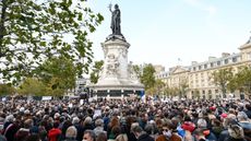 A rally in defence of free speech is held in Paris, France