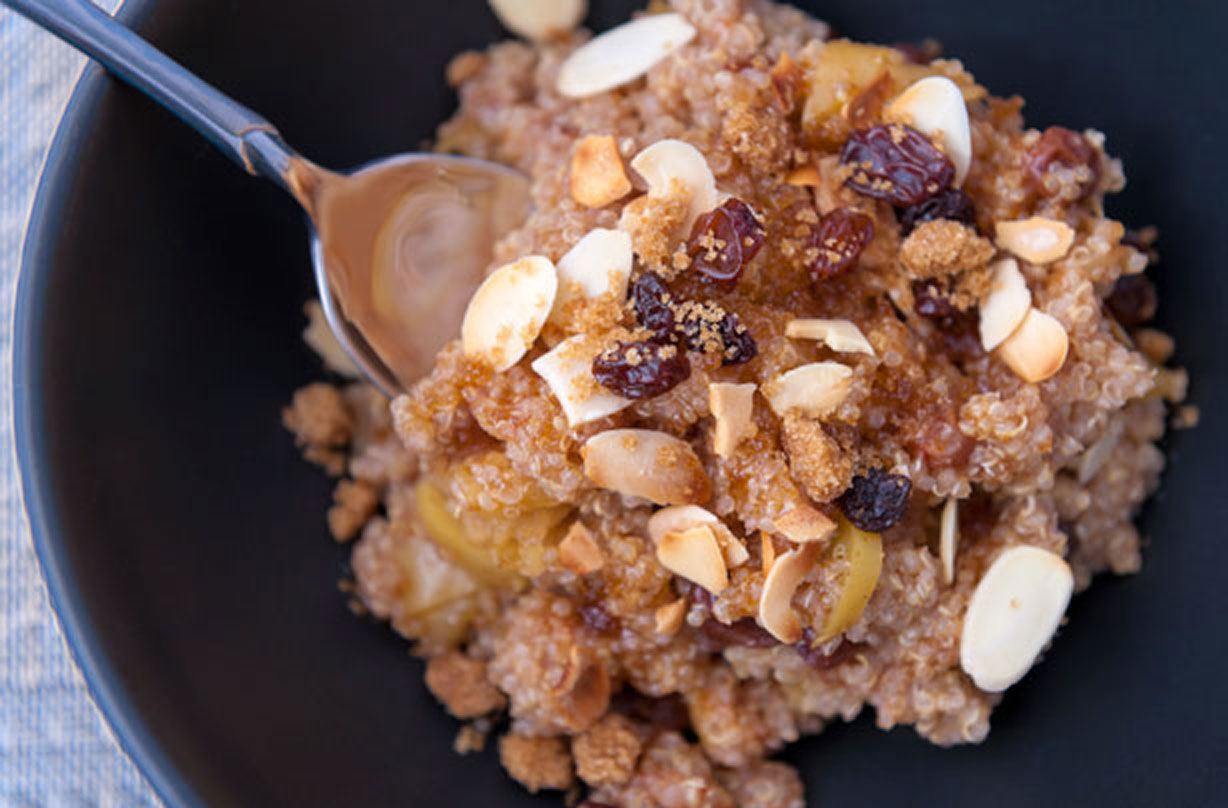 Cinnamon and apple quinoa porridge