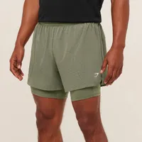 Gymshark Running 4&rdquo; 2-in-1 Shorts (Men&rsquo;s)