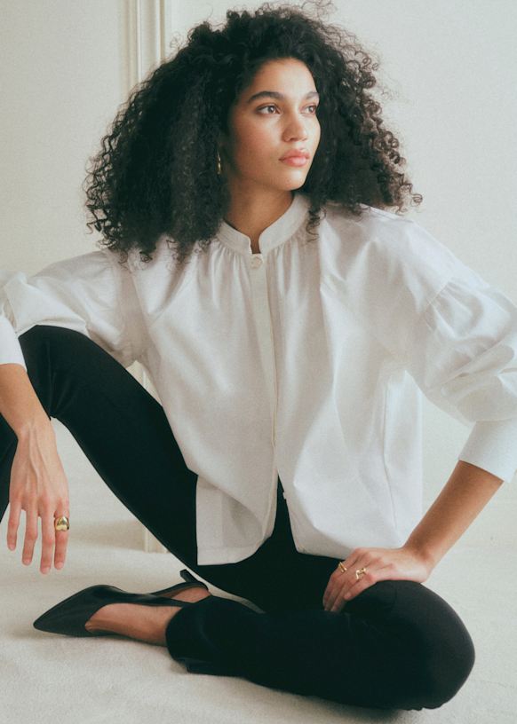 Analyne Shirt - Ecru - Organic Cotton - S&amp;eacute;zane