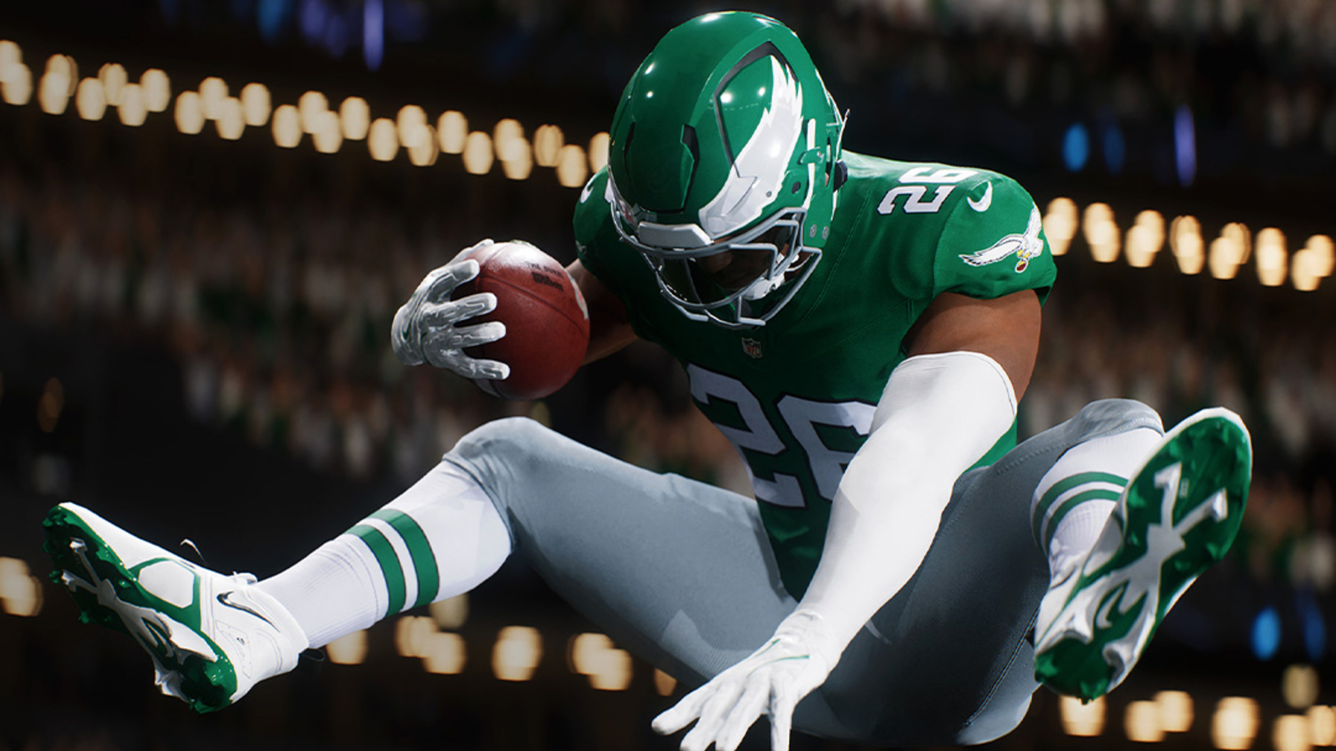 Saquon Barkley shows off the new hurdle move in Madden 26