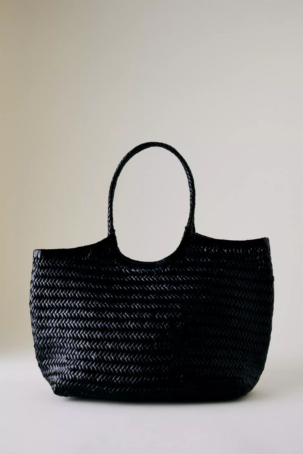 anthropologie black woven bag
