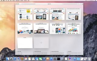 Safari's very smart tabs view, with iCloud tabs sitting underneath