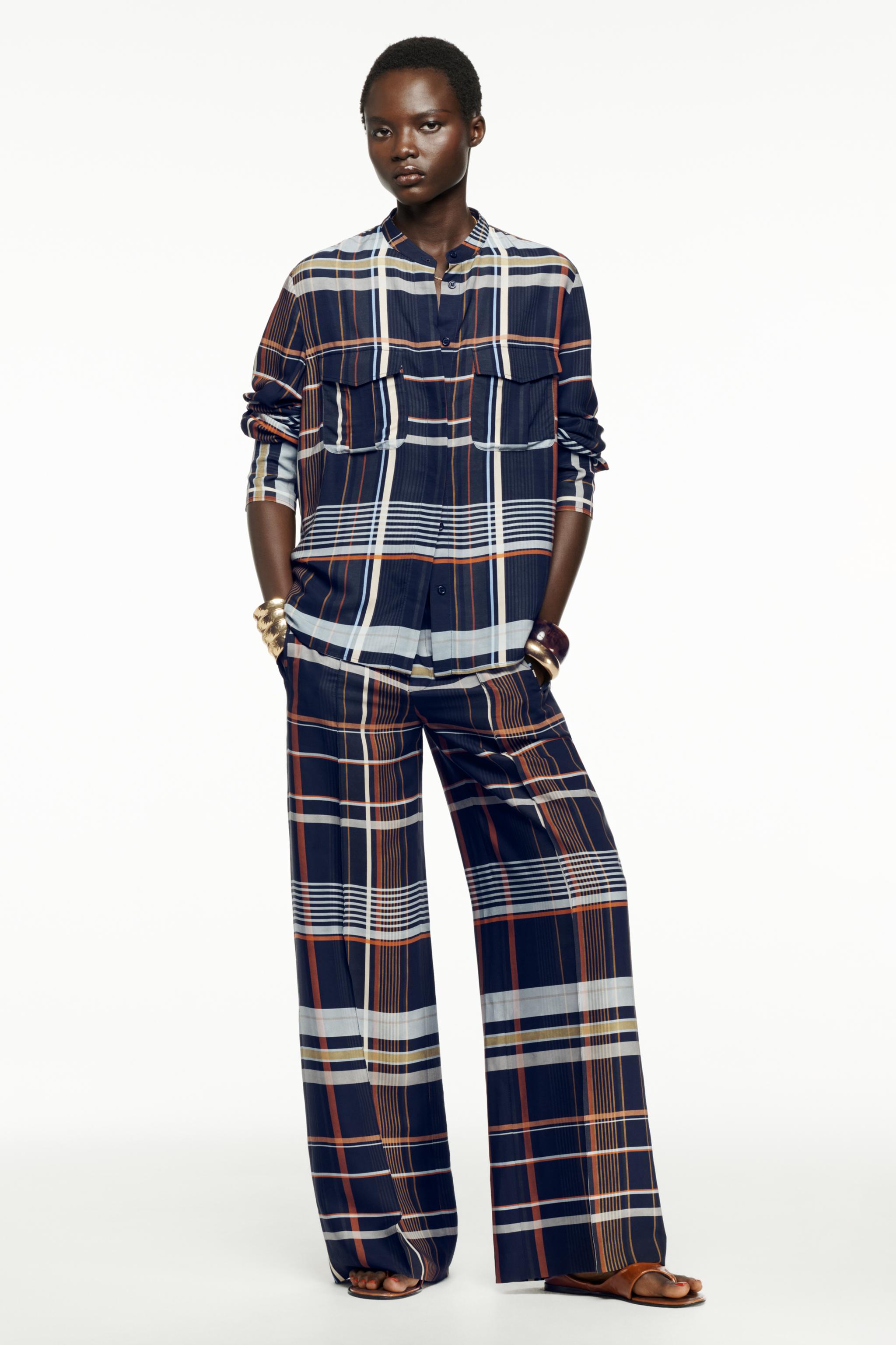 Zw Collection Plaid Pants