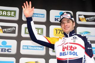 Jurgen Roelandts (Lotto Belisol) on the Tour of Flanders podium