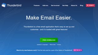 Website screenshot for Thunderbird