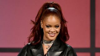 Rihanna and her bugundy kiss hair one of the hottest autumn hair colors