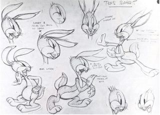 Some original sketches of Thorson's Bugs Bunny