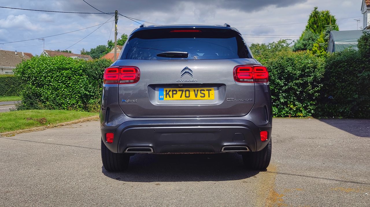 Rear view of Citro&euml;n C5 AirCross on drive