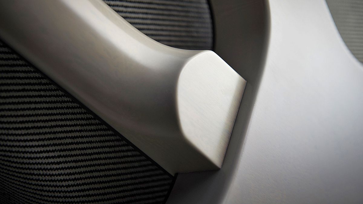 The guitar's Dirty Blonde-finished back is a single piece of mahogany, chambered for both sound and weight considerations
