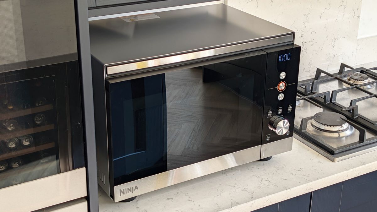 Ninja Crispi Microwave on kitchen counter