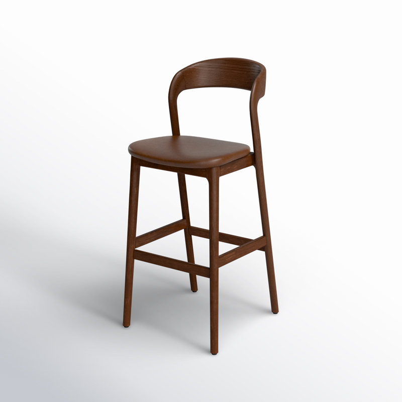 Allmodern Kayla Leather Bar &amp;amp; Counter Stool &amp;amp; Reviews | Wayfair