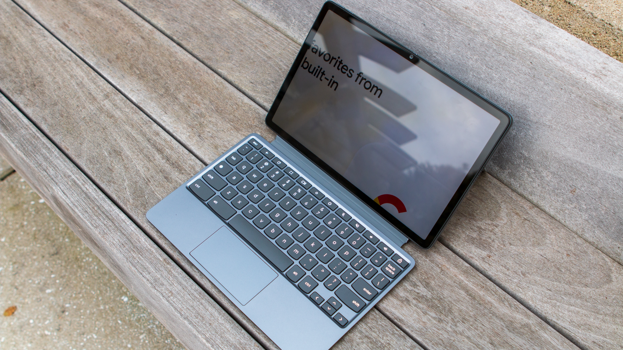 Top-down view of the Lenovo Chromebook Duet 11