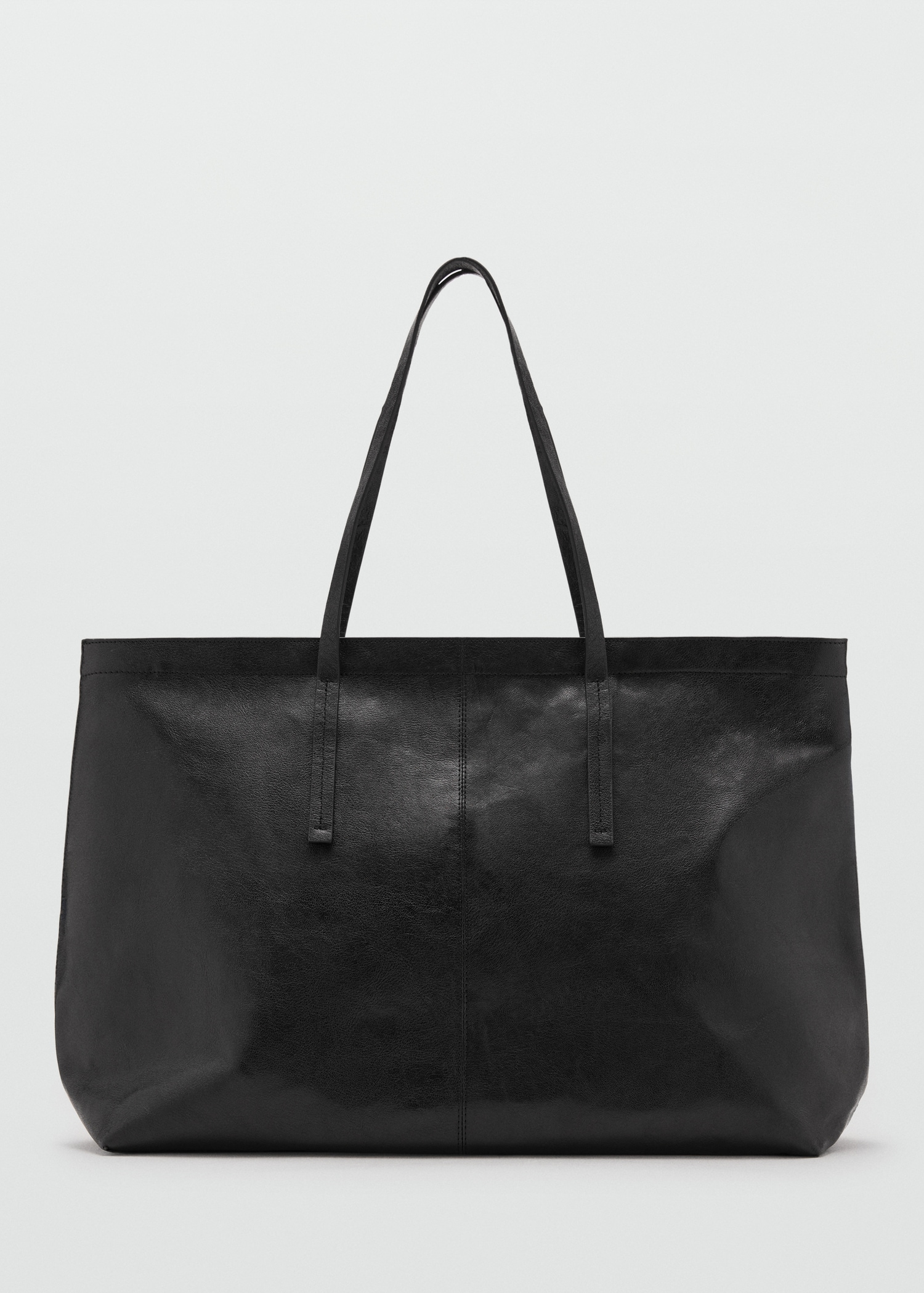 Leather Shopper Bag - Women | Mango Usa