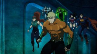 Aquaman, Mera and other DC heroes in Justice League: Throne of Atlantis