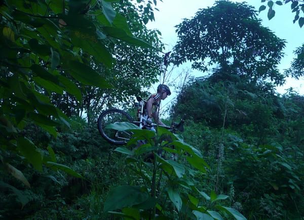 Race leader Ben Sonntag in the jungle