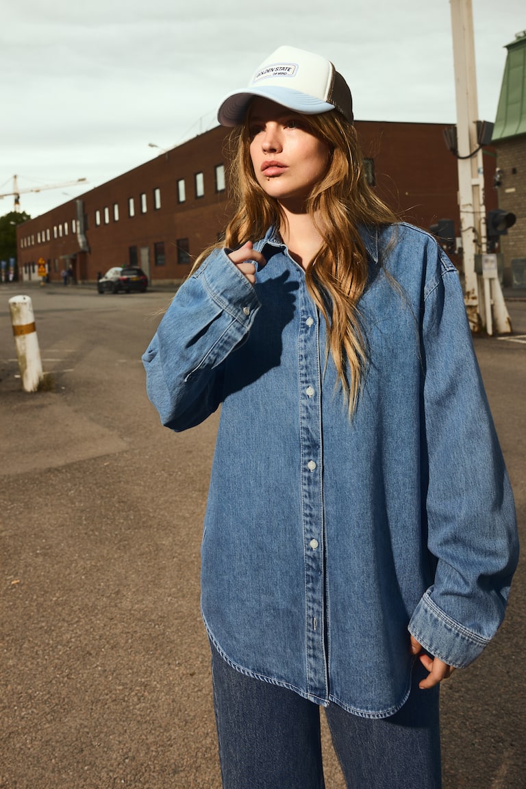 Oversized Denim Shirt