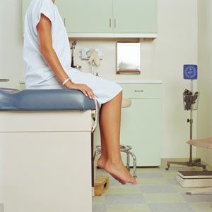 woman at doctor office