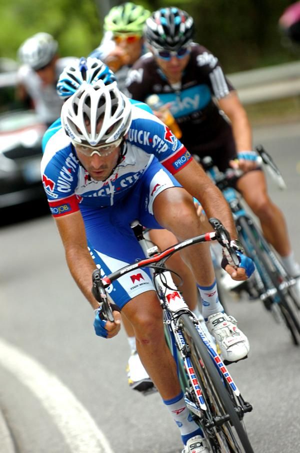 Jerome Pineau (Quick Step) in the breakaway on stage 18