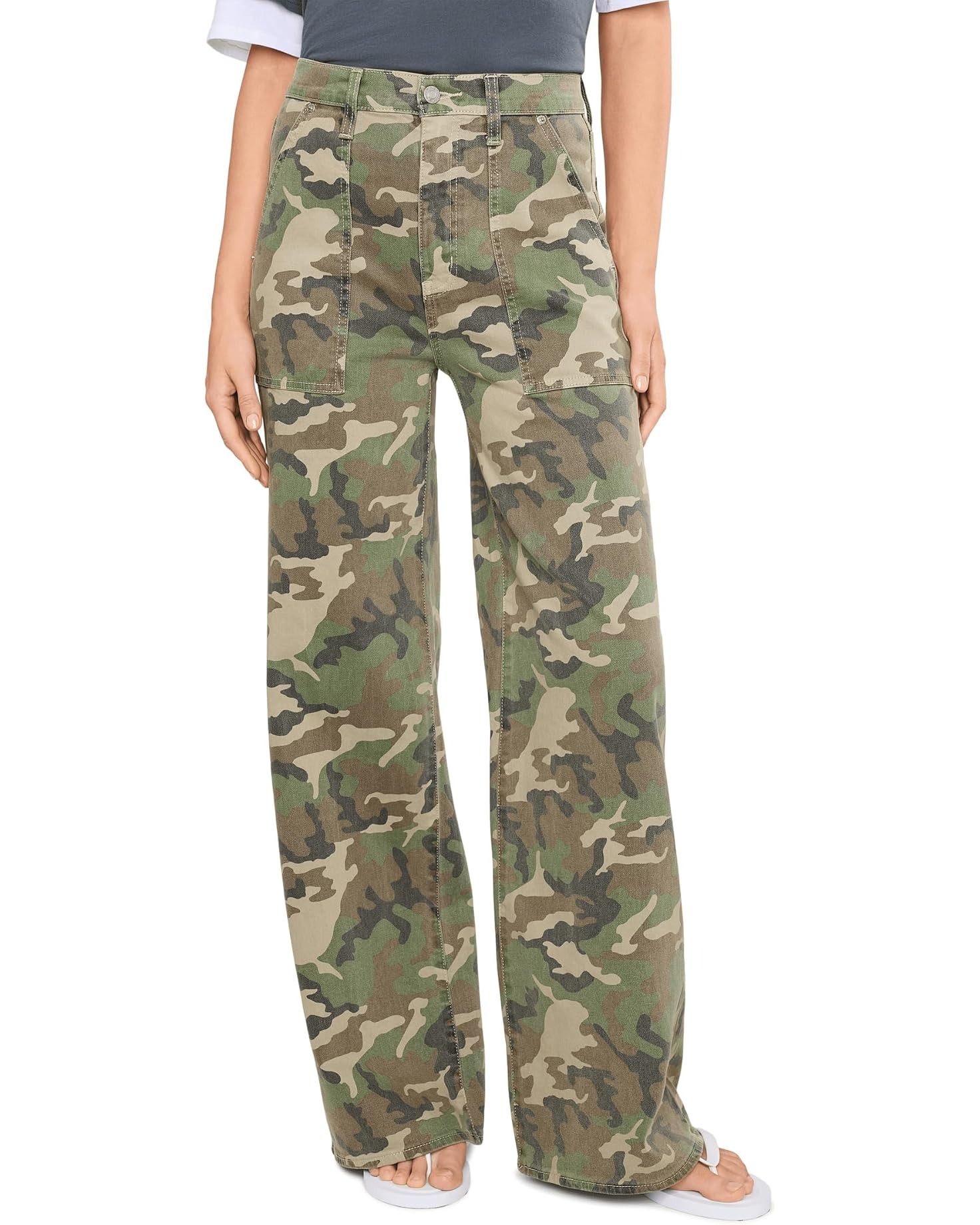Daze, Far Out Patchpocket High-Rise Wide Leg In Hideaway