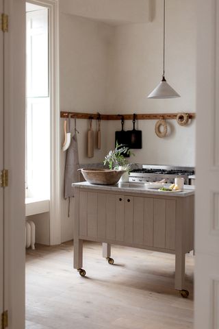 how to choose kitchen flooring pale wood Scandi kitchen by devol