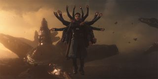 Doctor Strange (Benedict Cumberbatch) creates multiple forms in Avengers: Infinity War