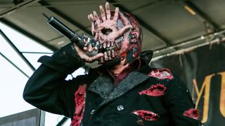 Jeffrey Hatrix singing with Mushroomhead in 2014