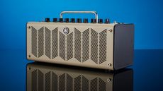 A Yamaha THR practice amp on a blue background