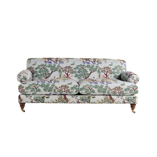 Floral patterned sofa