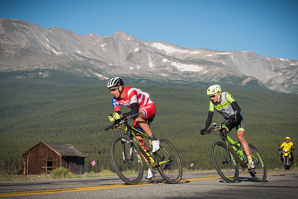Todd Wells and Joe Dombrwoski at 2016 Leadville 100