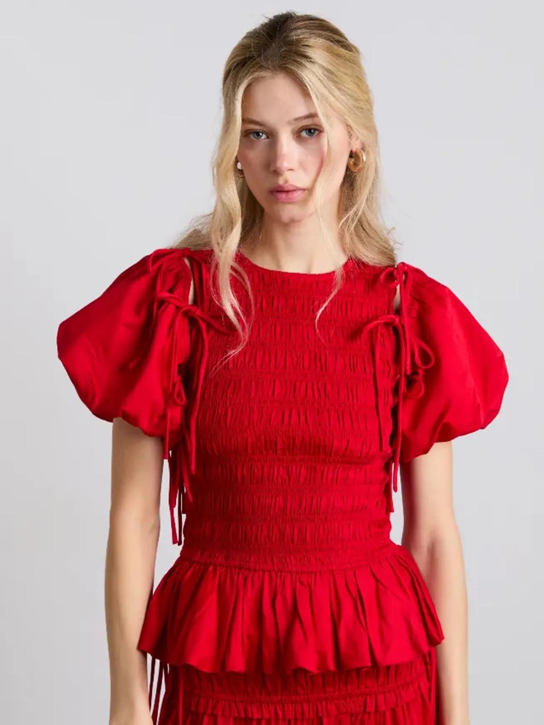 Becca Multi-Way Blouse - Cherry