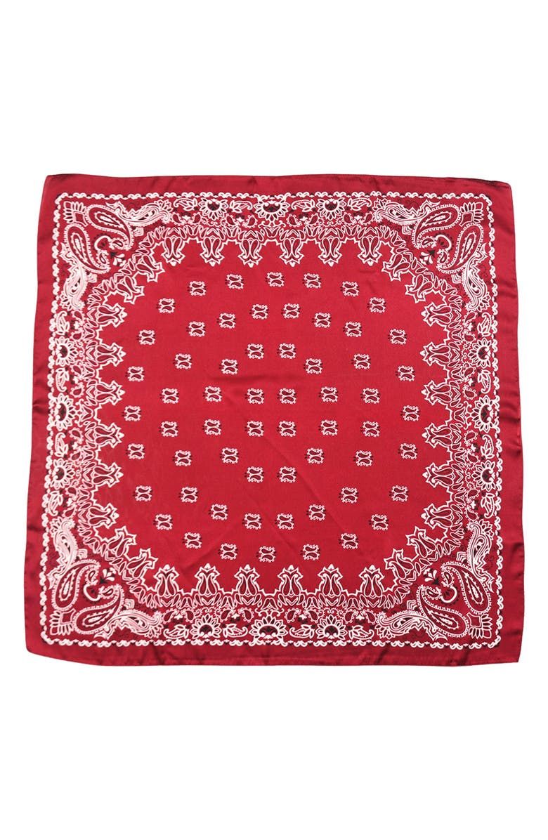 Bandana Print Square Scarf