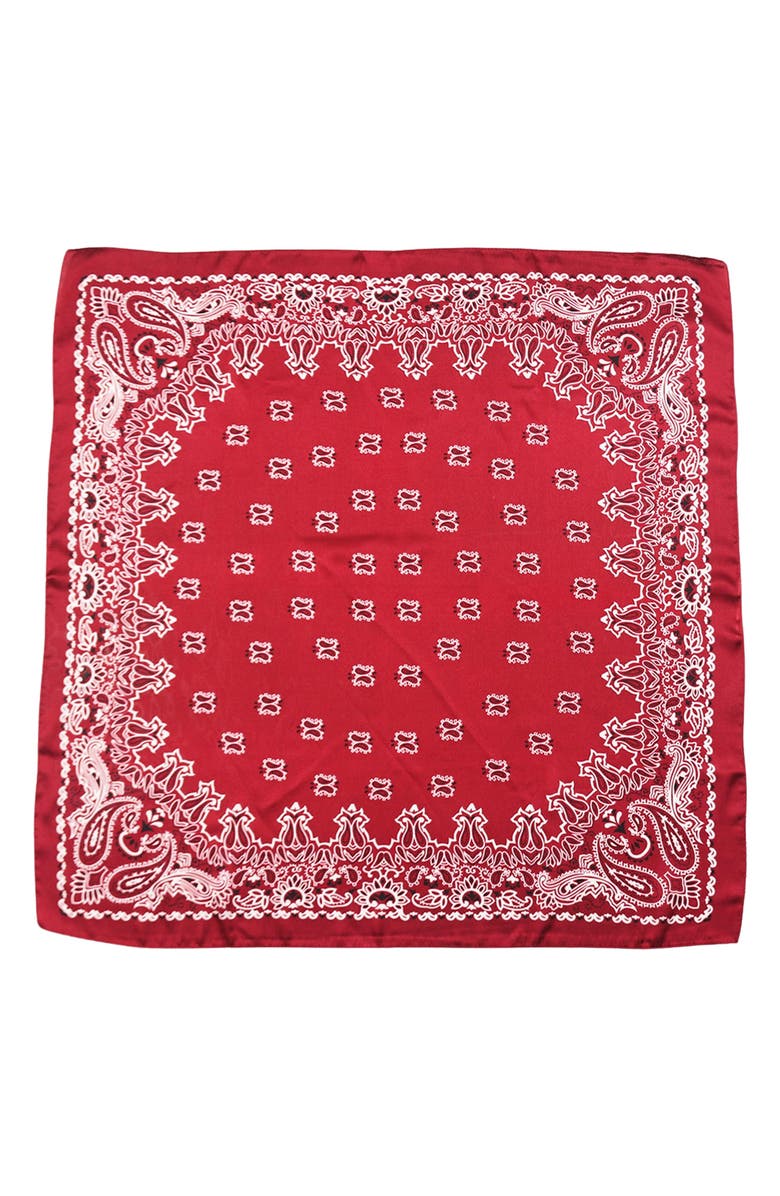 Bandana Print Square Scarf