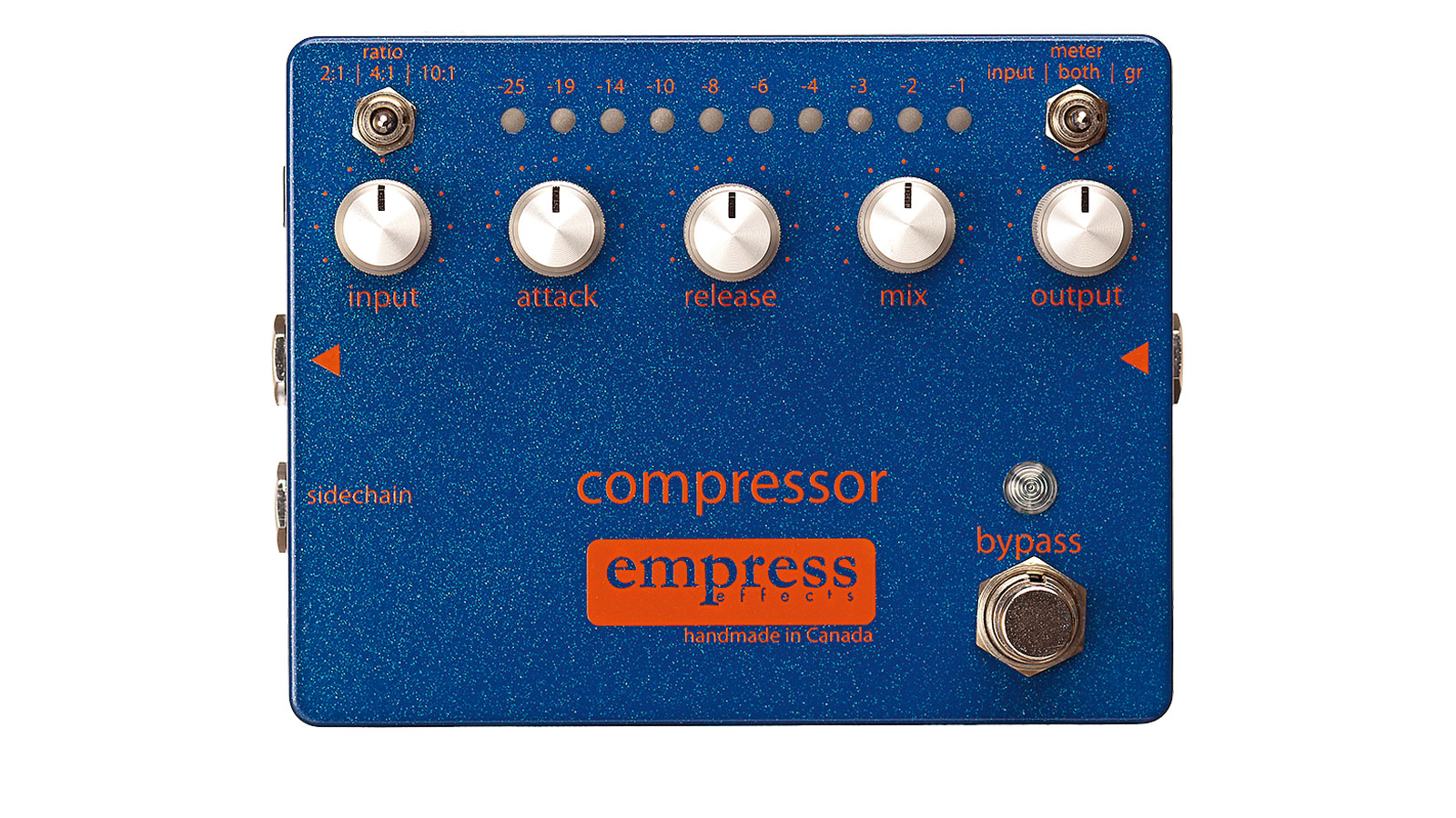 The Compressor offers an impressive amount of control for a stompbox